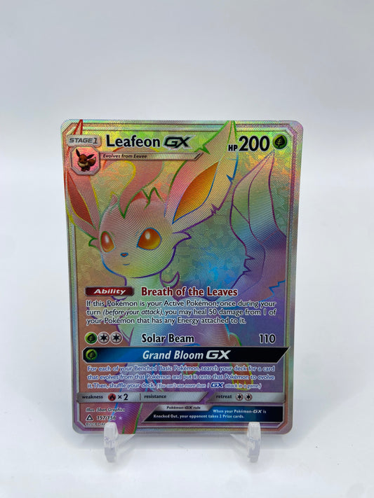 Leafeon Gx Rainbow Secret Rare Ultra Prism 157/156