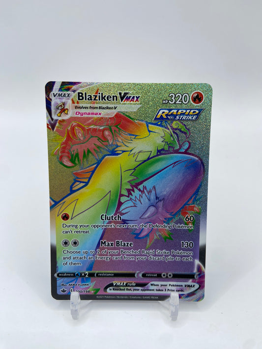 Blaziken Vmax Rainbow Secret Rare Chilling Reign 200/198