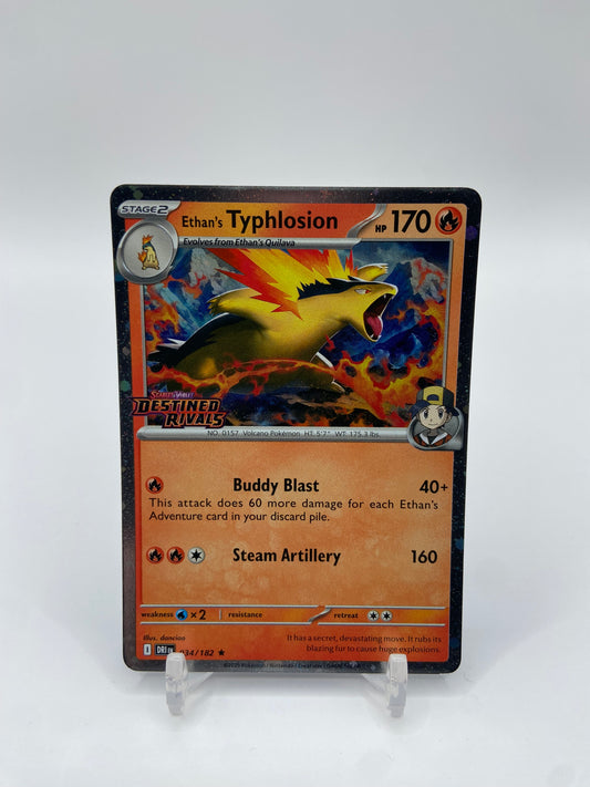 Ethan's Typhlosion Holo Stamped Destined Rivals Prerelease 034/182
