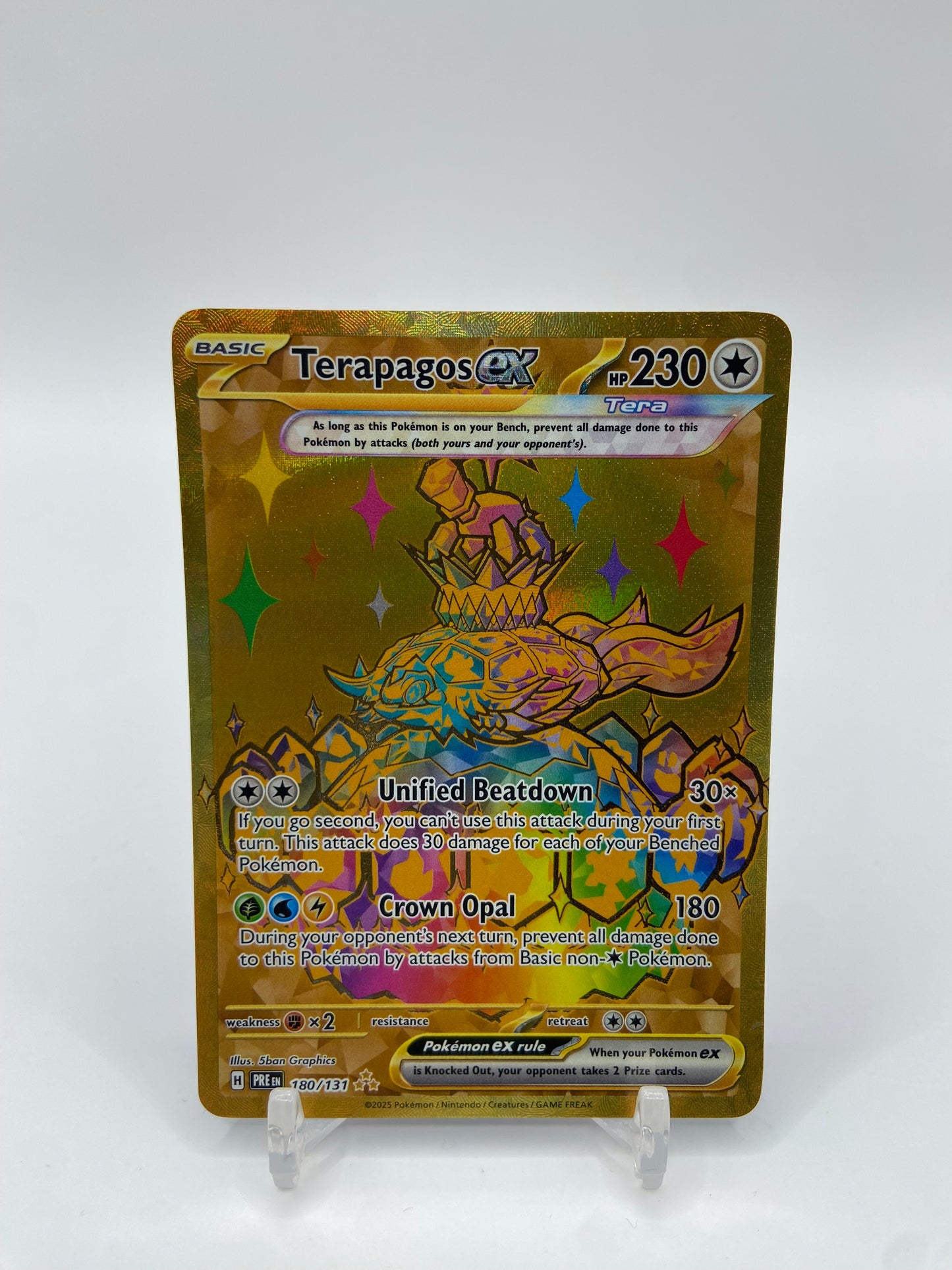 Terapagos Ex Gold Secret Rare Prismatic Evolutions 180/131