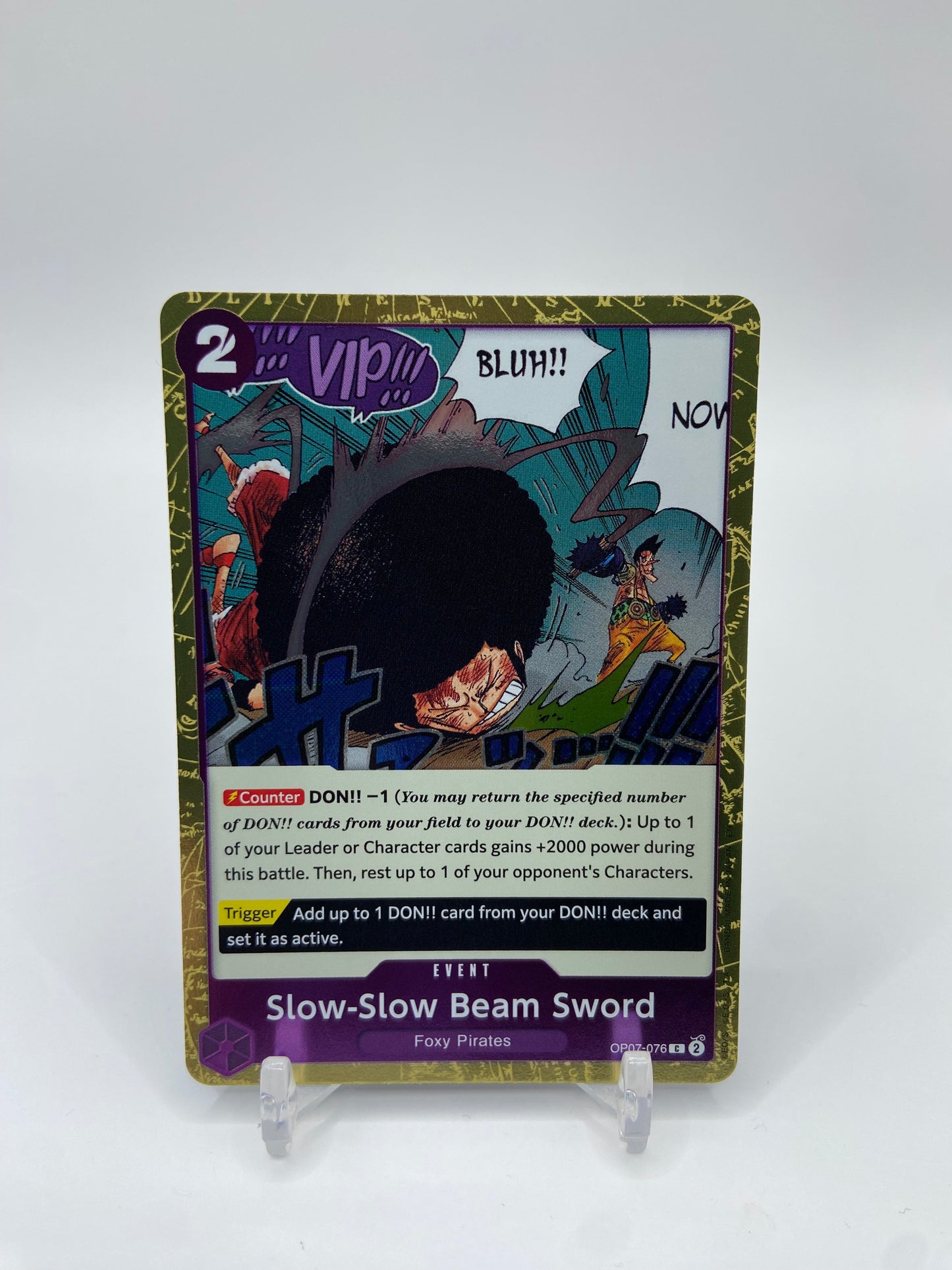 Slow-Slow Beam Sword (Pirate Foil) Premium Booster -The Best- Vol. 2 OP07-076