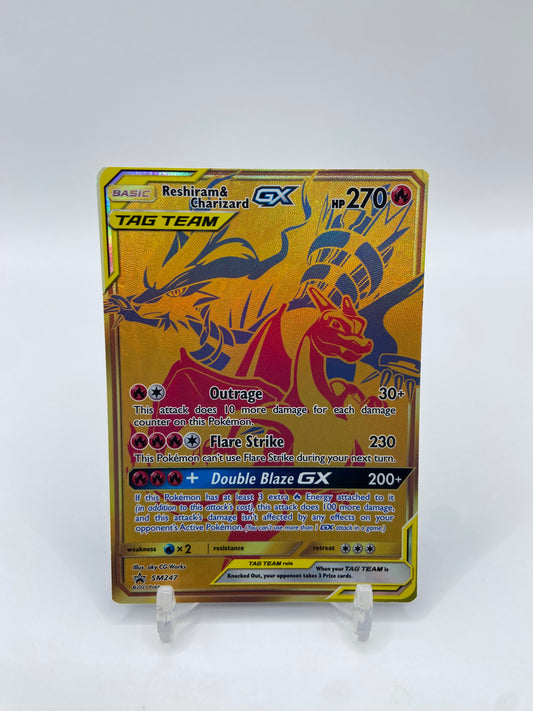 Reshiram & Charizard Gx Full Art Promo SM247