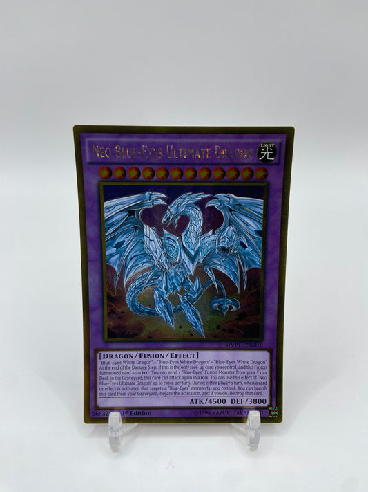 Neo Blue-Eyes Ultimate Dragon Gold Rare Foil 1st Edition The Dark Side of Dimensions Movie Pack: Gold Edition MVP1-ENG01