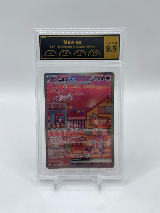 Mew Ex Japanese 151 Secret Rare PCG 9.5