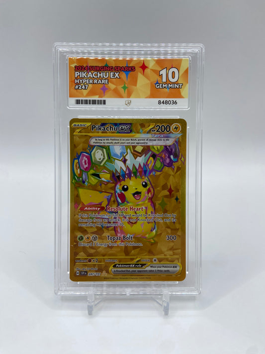 Pikachu Ex Gold Secret Surging Sparks ACE 10