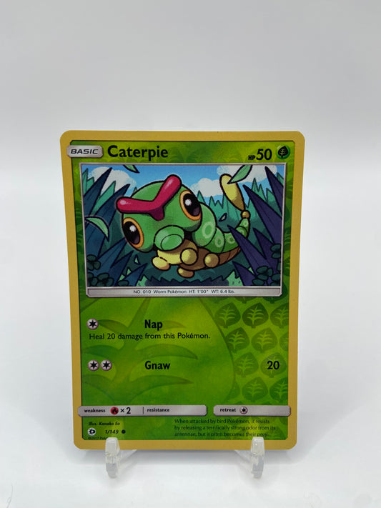 Caterpie Reverse Holo Sun & Moon 1/149