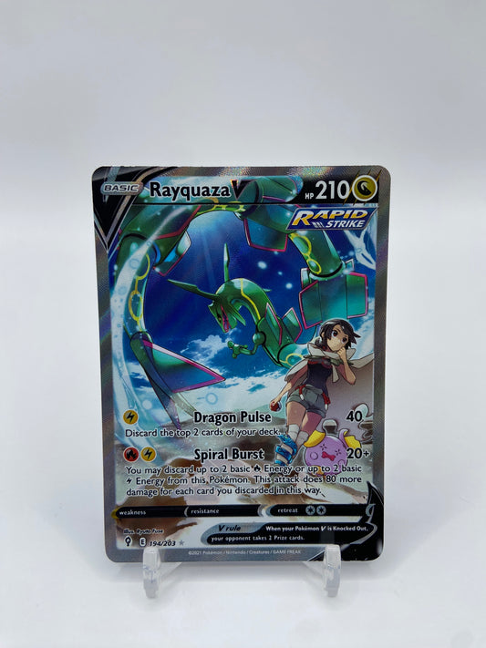 Rayquaza V Alt Art Secret Rare Evolving Skies 194/203