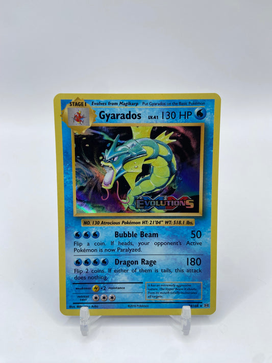 Gyarados Holo Pre Release Evolutions Stamped 34/108