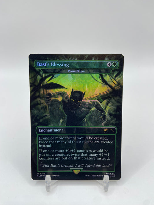 Bast's Blessing - Primal Vigor (Rainbow Foil) Rare Secret Lair Drop Series 1749