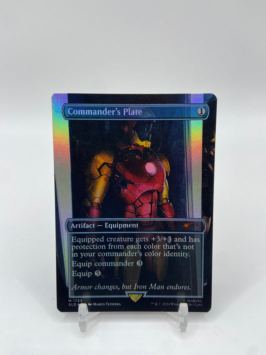 Commander's Plate (1733) (Rainbow Foil) Mythic Secret Lair Drop Series 1733