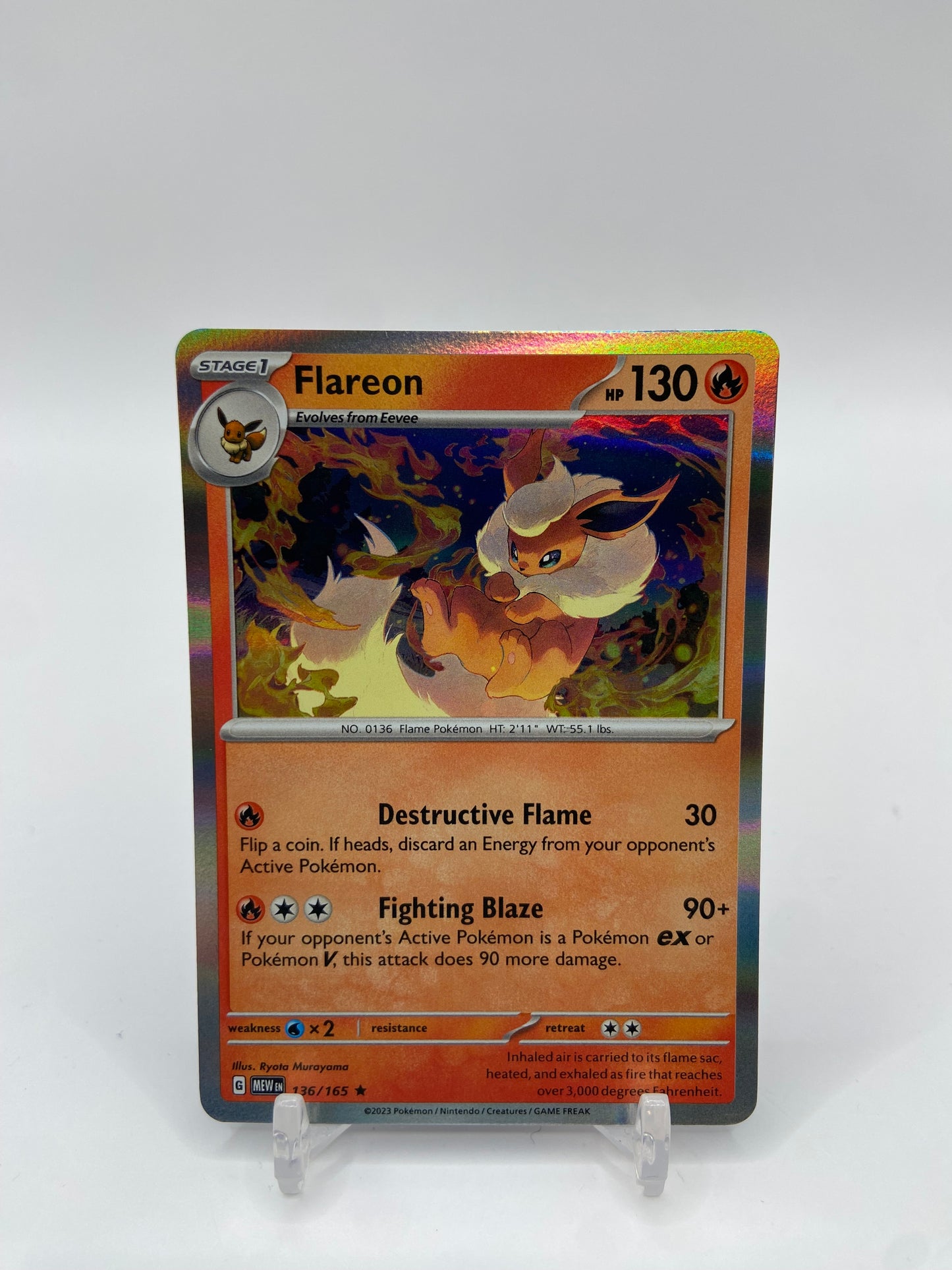 Flareon Holo 151 136/165