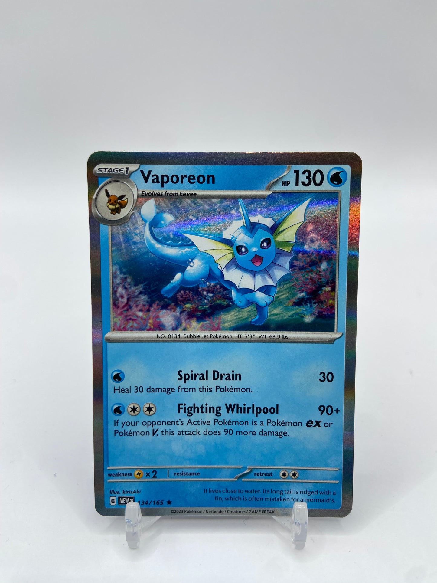 Vaporeon Holo 151 134/165