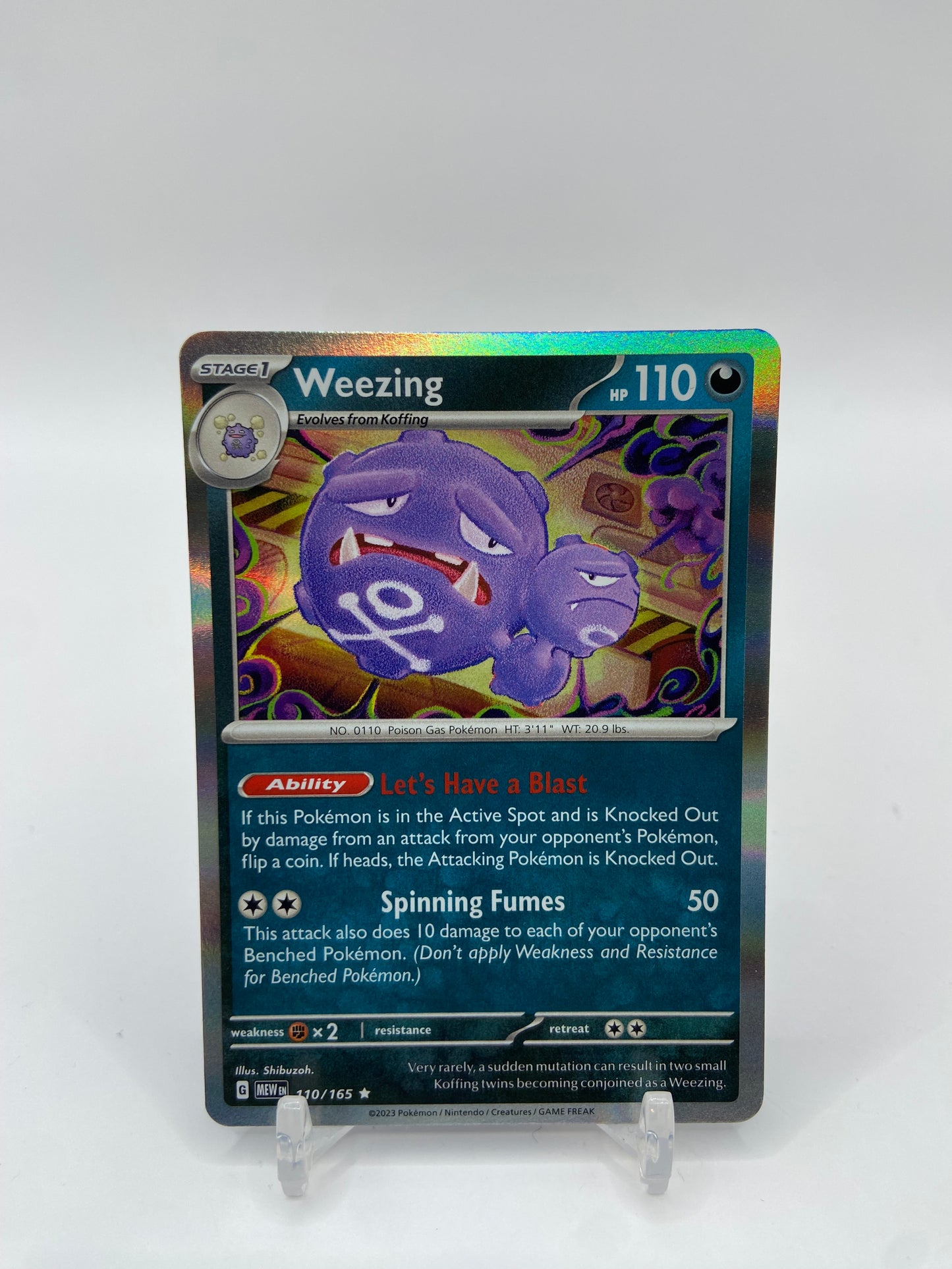 Weezing Holo 151 110/165