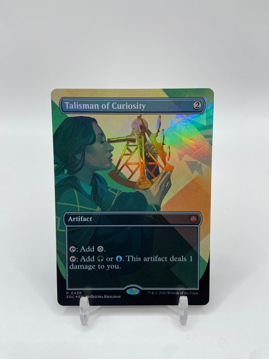 Talisman of Curiosity Foil Promo (Borderless) Commander: Secrets of Strixhaven 430