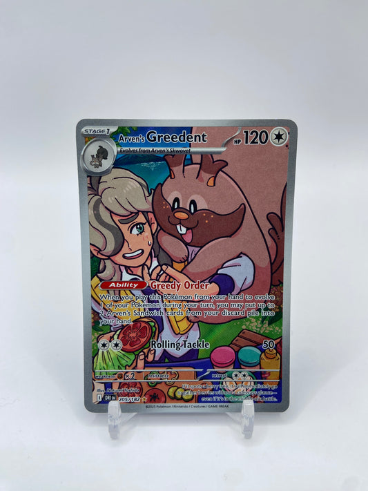 Arven's Greedent Art Rare Full Art Destined Rivals 205/182