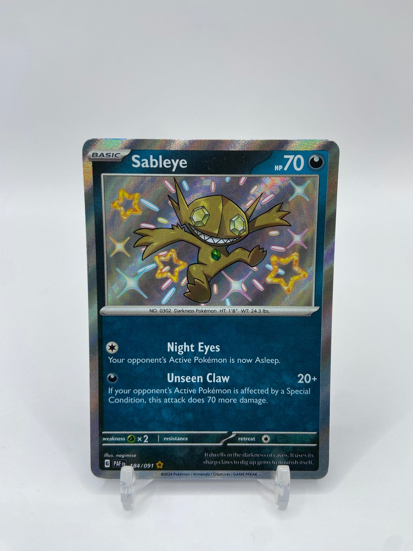 Sableye Shiny Paldean Fates 184/091