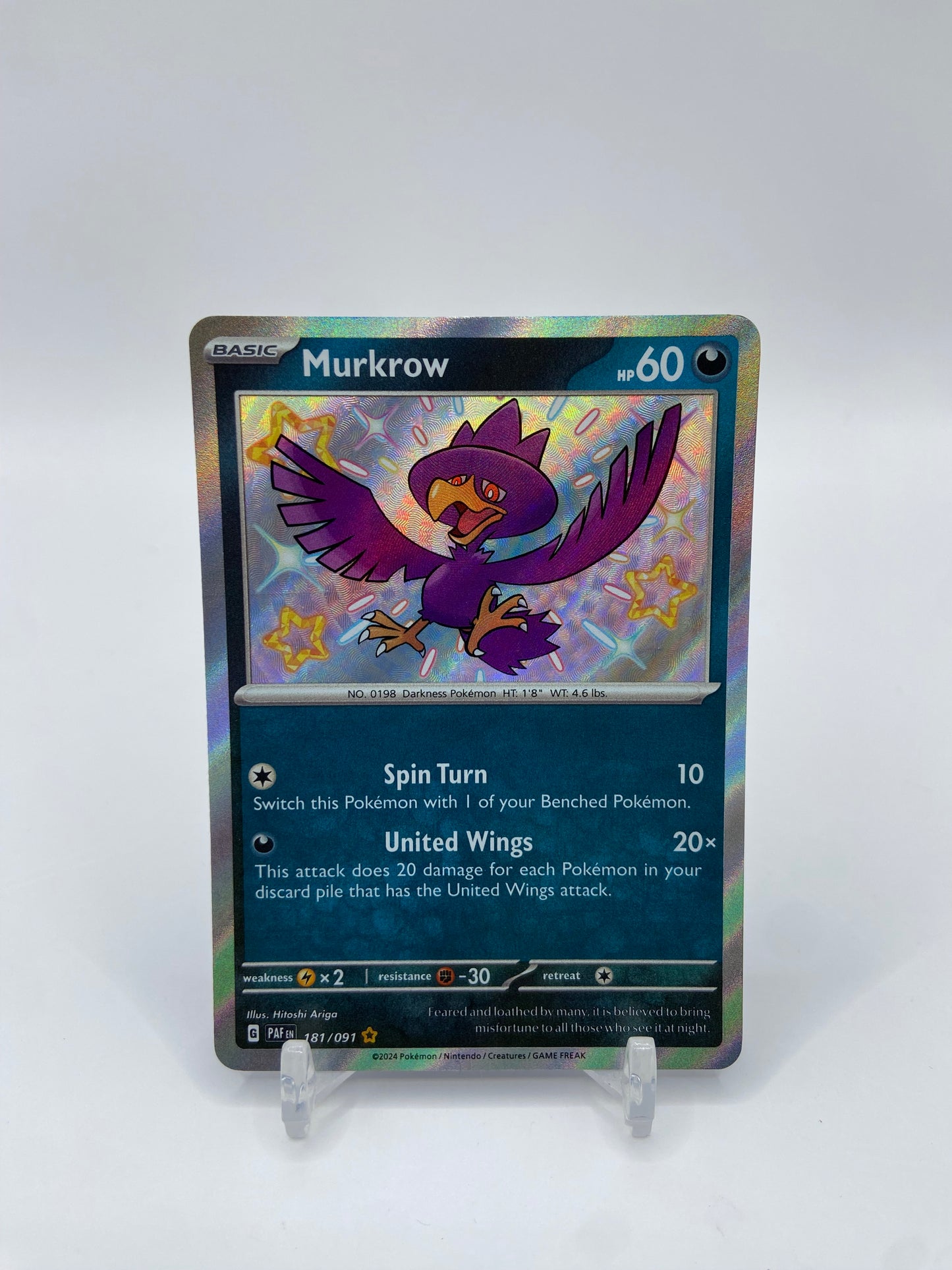 Murkrow Shiny Paldean Fates 181/091
