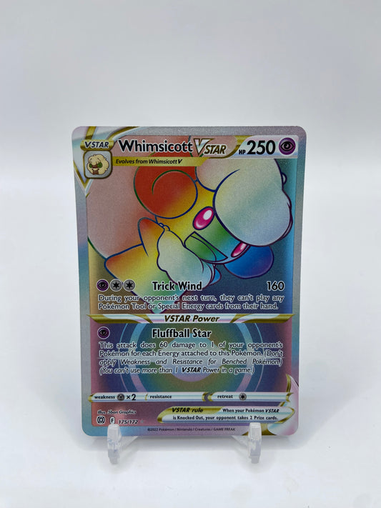 Whimsicott Vstar Rainbow Secret Rare Brilliant Stars 175/172