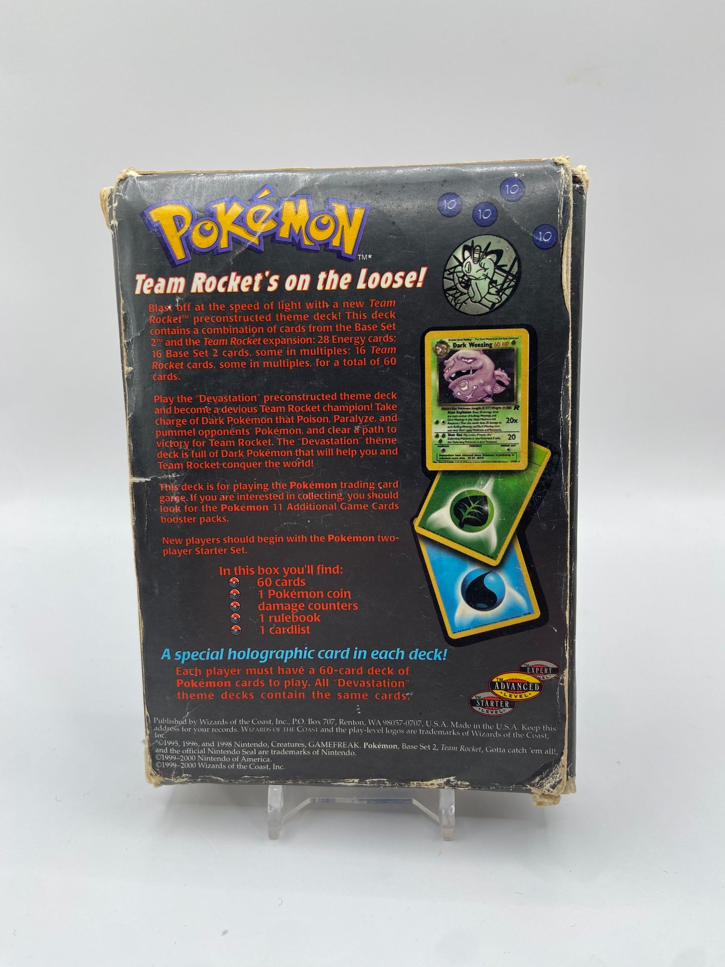 Pokemon Team Rocket Devastation Theme Deck Box ( NO CARDS)