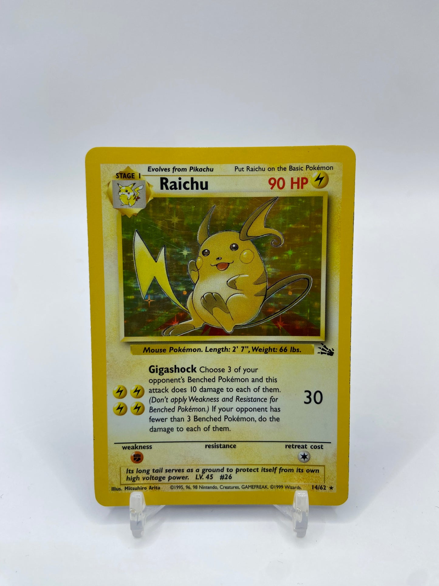 Raichu Holo Fossil Set 14/62