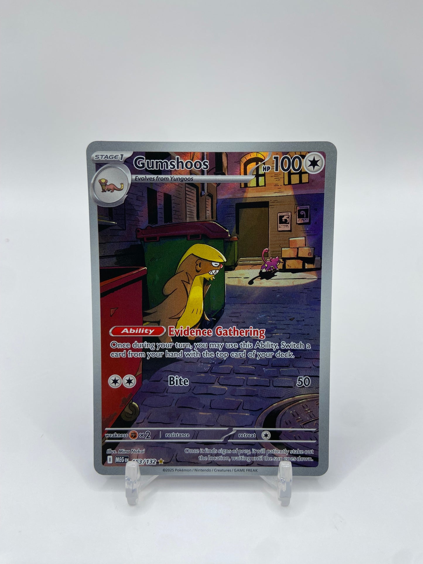 Gumshoos Art Rare Full Art Mega Evolutions 153/132