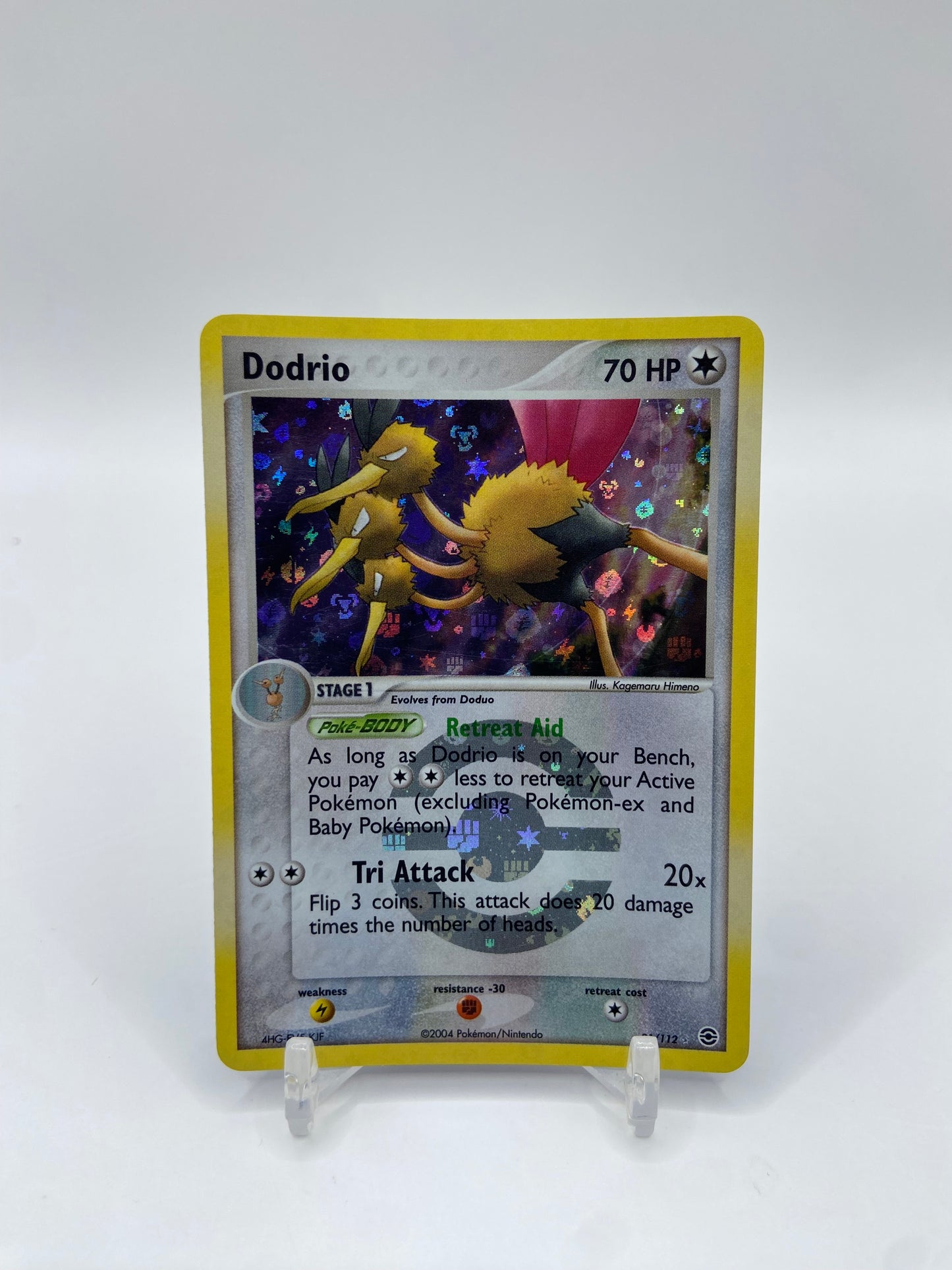 Dodrio Reverse Holo Rare Fire Red Leaf Green 31/112