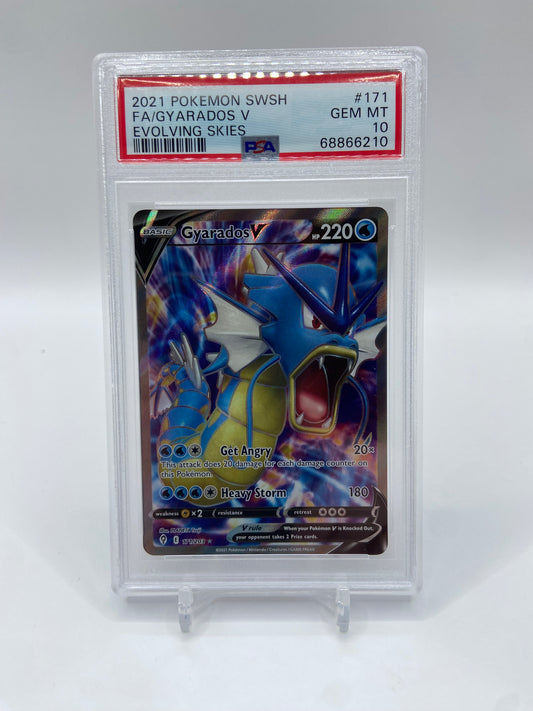 Gyarados Holo Full Art Evolving Skies PSA 10