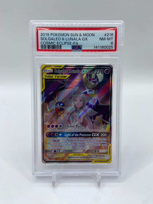 Solgaleo & Lunala Gx Alt Art Secret Rare Cosmic Eclipse PSA 8