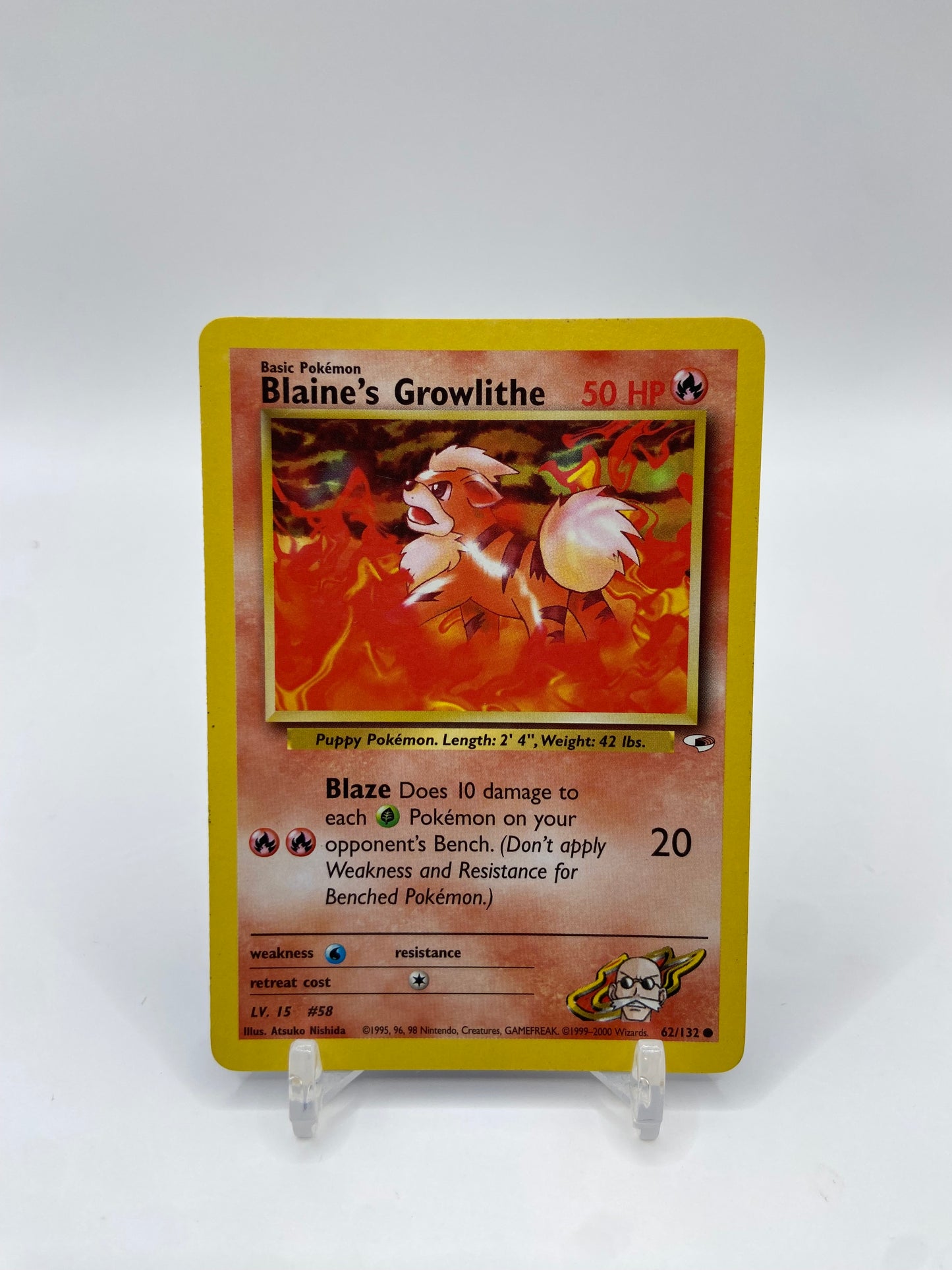 Blaine;s Growlithe Gym Heroes 62/132