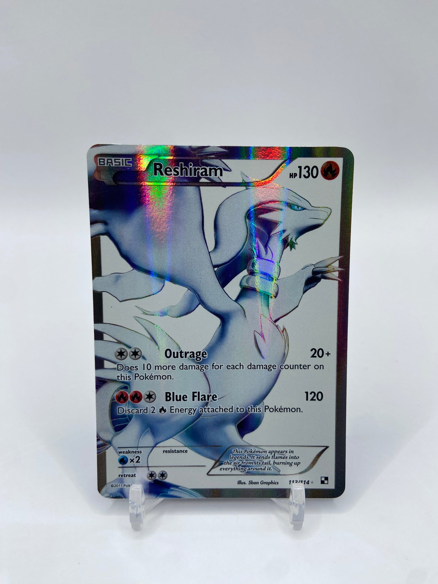 Reshiram Full Art Black And White Base Set 113/114