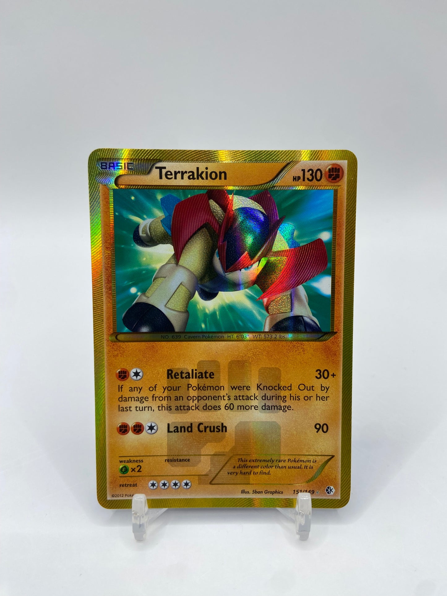 Terrakion Gold Secret Rare Boundaries Crossed 151/149