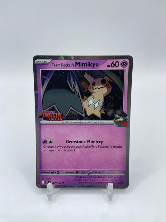 Team Rocket's Mimikyu Holo Stamped Promo Destined Rivals 087/182