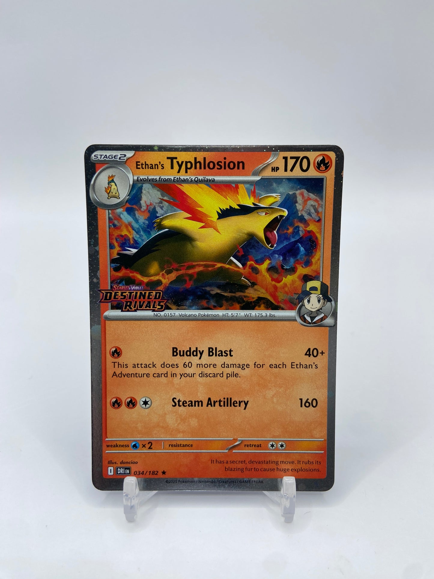 Ethan's Typhlosion Holo Stamped Promo Destined Rivals 034/182