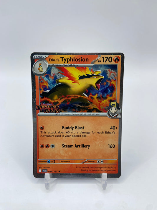 Ethan's Typhlosion Holo Stamped Promo Destined Rivals 034/182