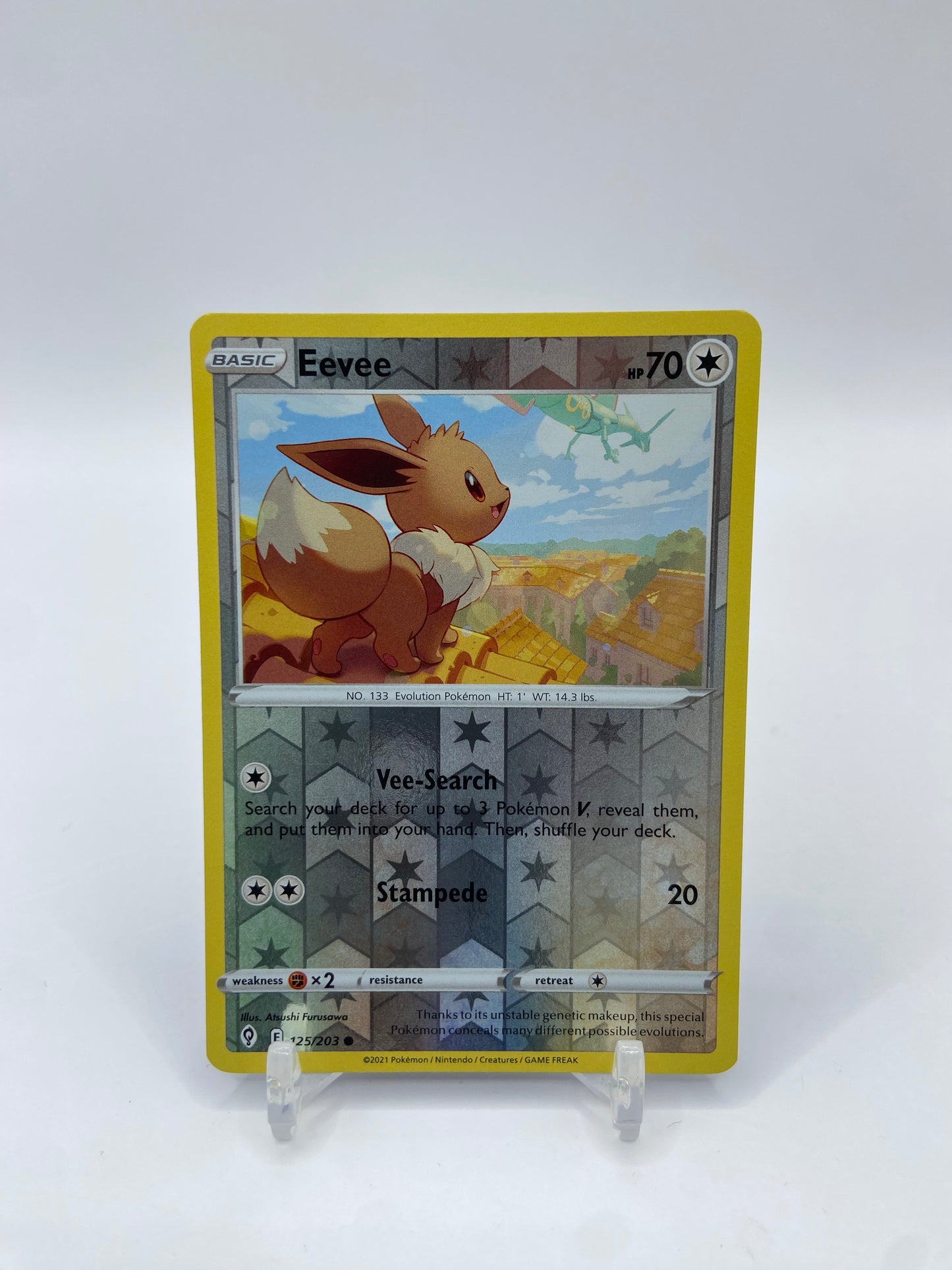 Eevee Reverse Holo Evolving Skies 125/203