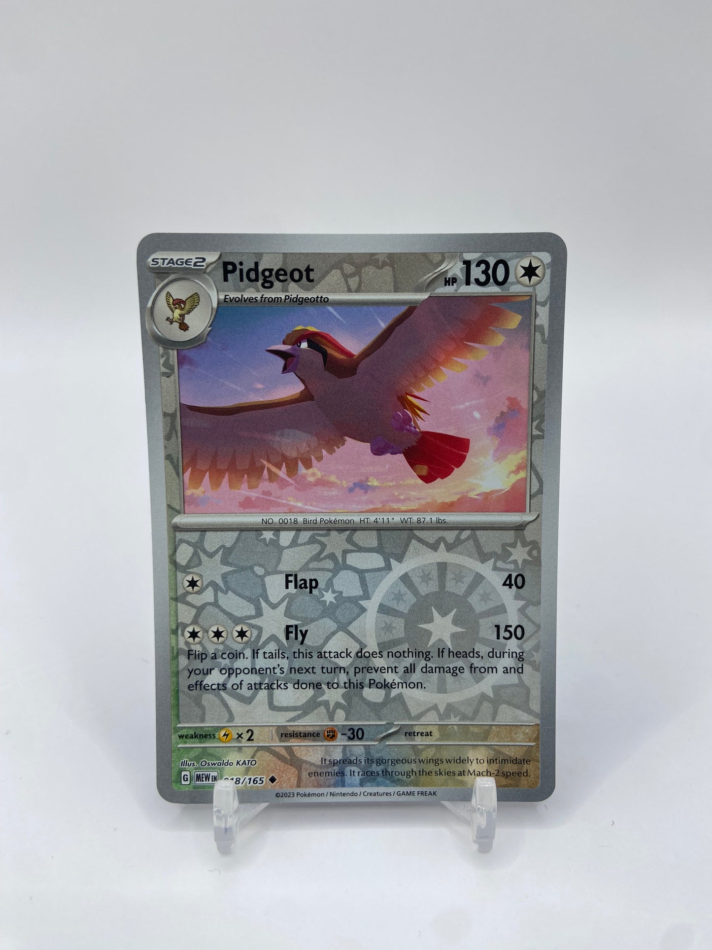 Pidgeot Reverse Holo 151 018/165
