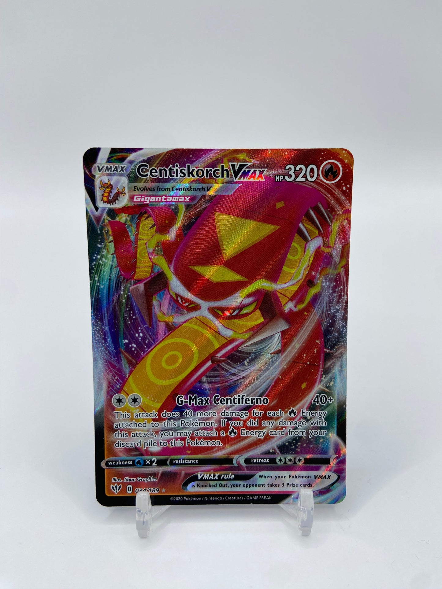 Centiskorch Vmax Darkness Ablaze 034/189
