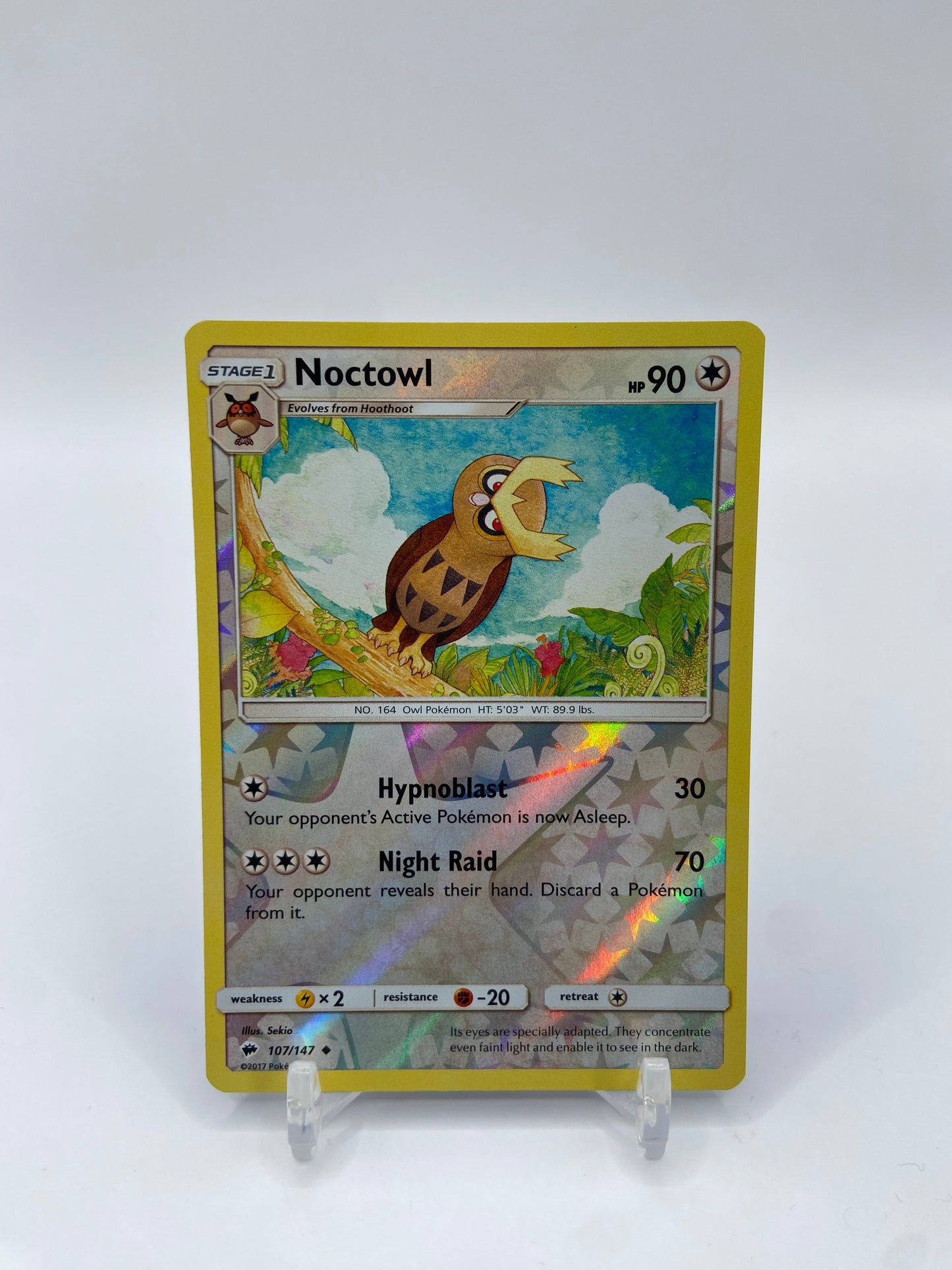 Noctowl Reverse Holo Burning Shadows 107/147