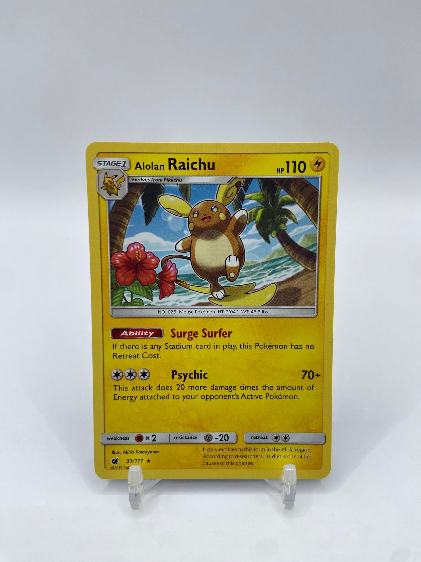 Alolan Raichu ( SM Crismson Invasion ) Non Holo Deck Exclusive 031/111