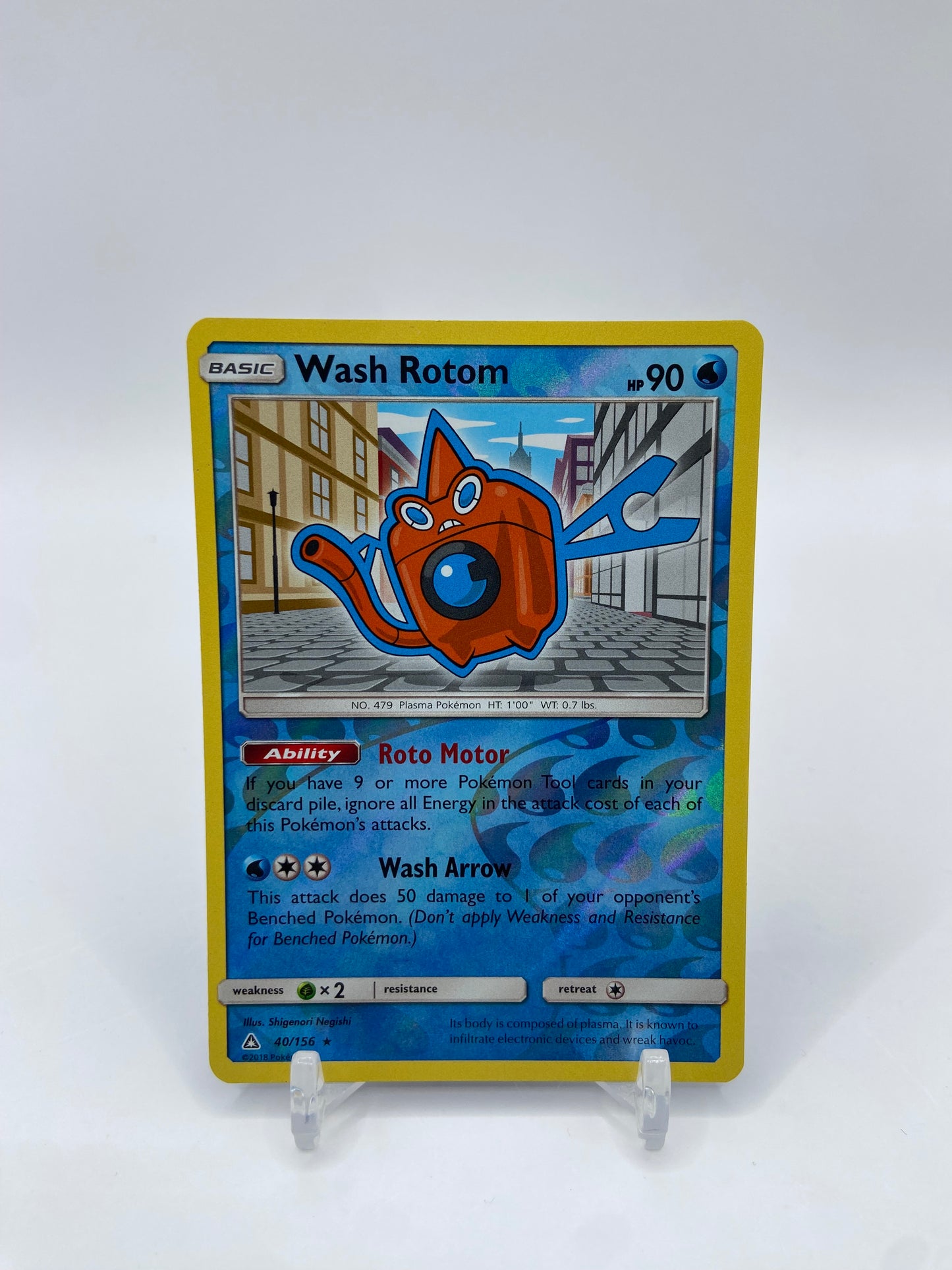 Wash Rotom Reverse Holo Rare Ultra Prism 40/156
