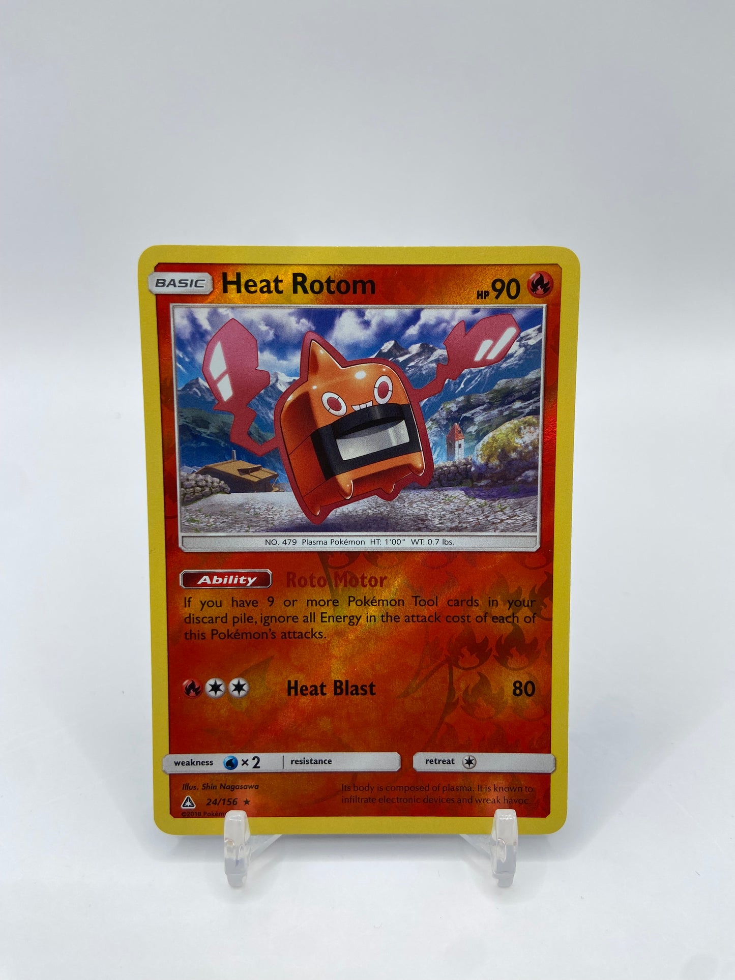 Heat Rotom Reverse Holo Rare Ultra Prism 24/156