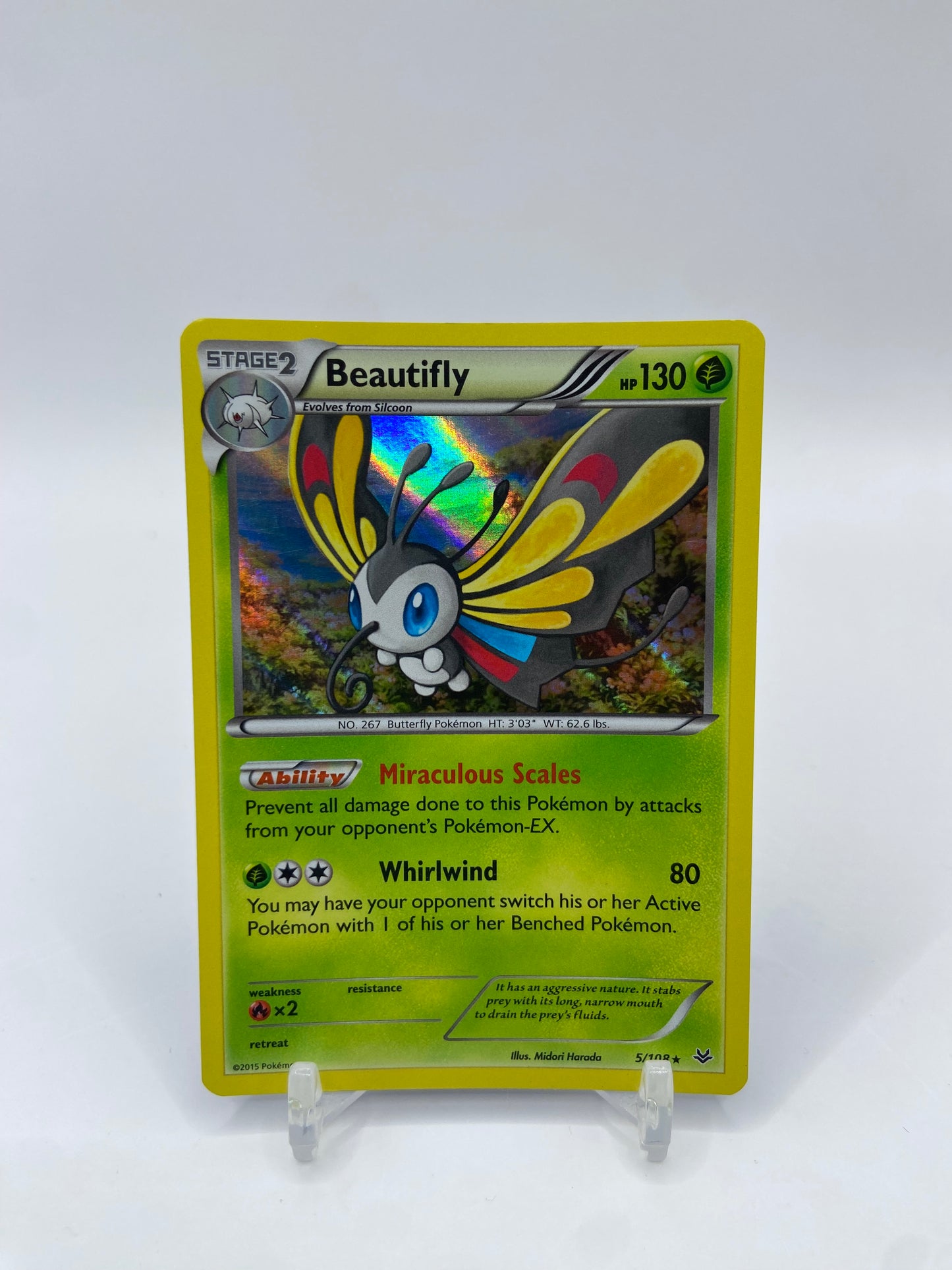 Beautifly Holo Roaring Skies 5/108