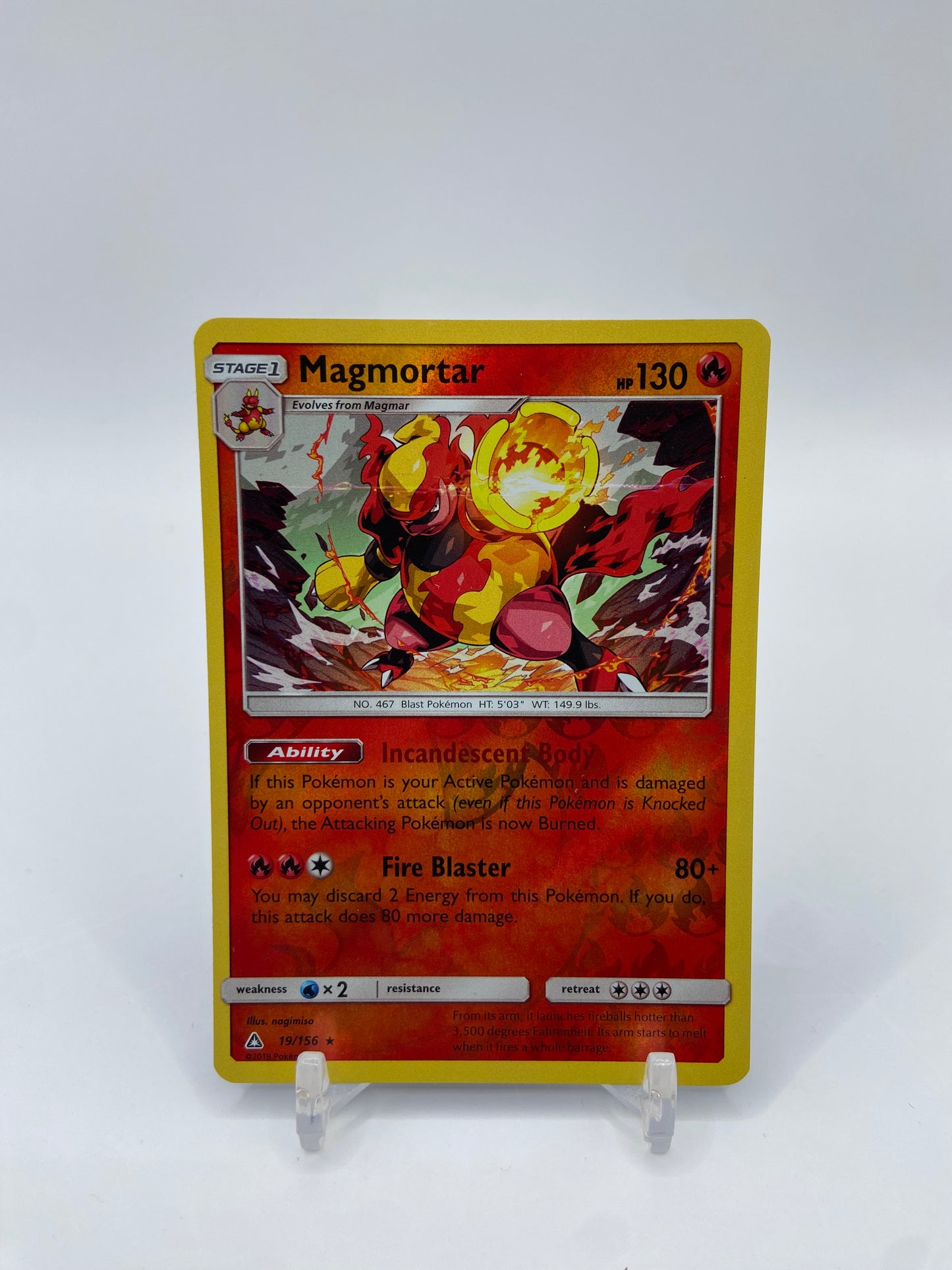 Magmortar Reverse Holo Rare Ultra Prism 19/156