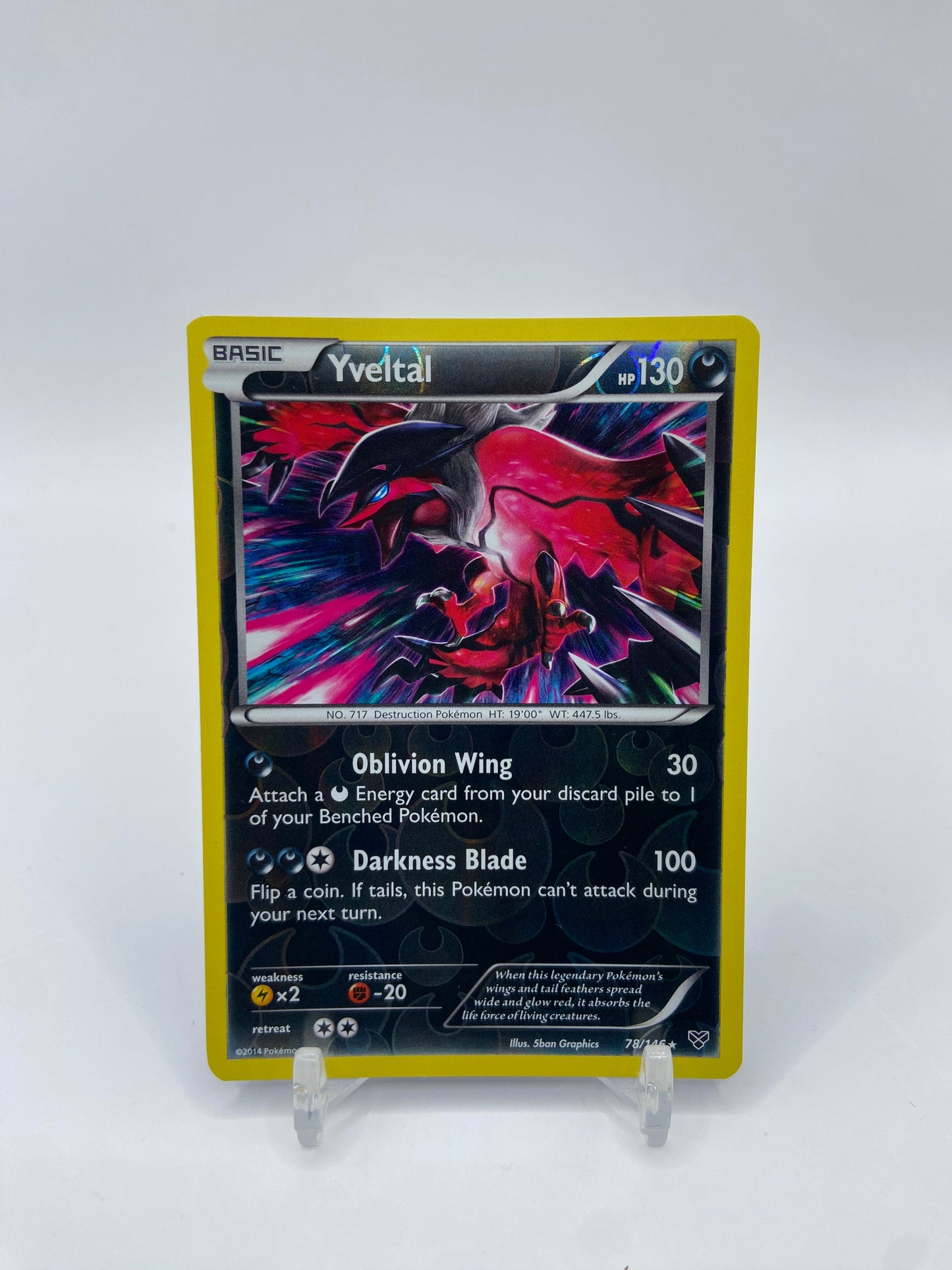 Yveltal Reverse Holo Rare XY Base Set 78/146