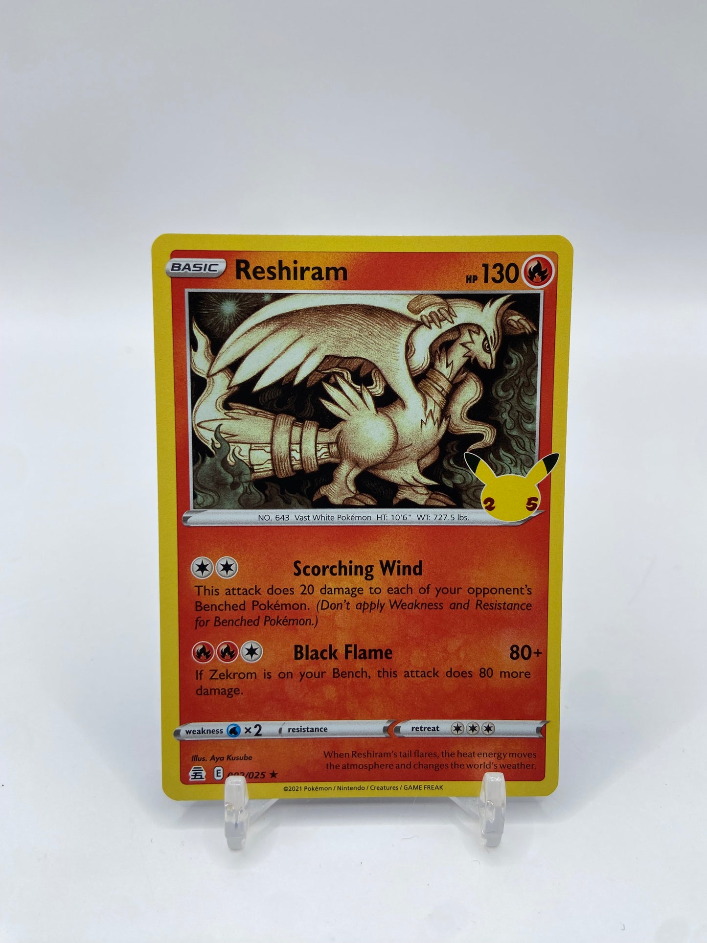 Reshiram Holo Celebrations 002/025