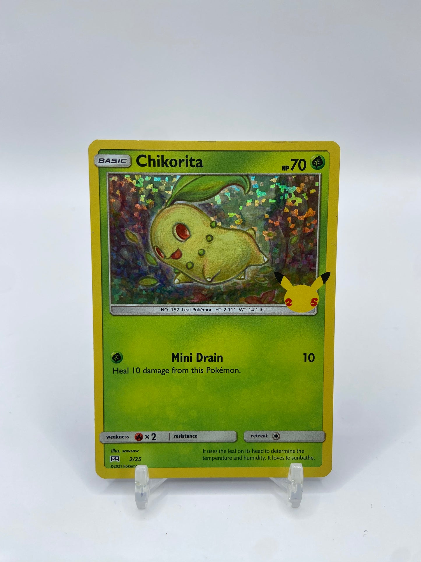 Chikorita Holo McDonalds 2021 Promo Set 02/25