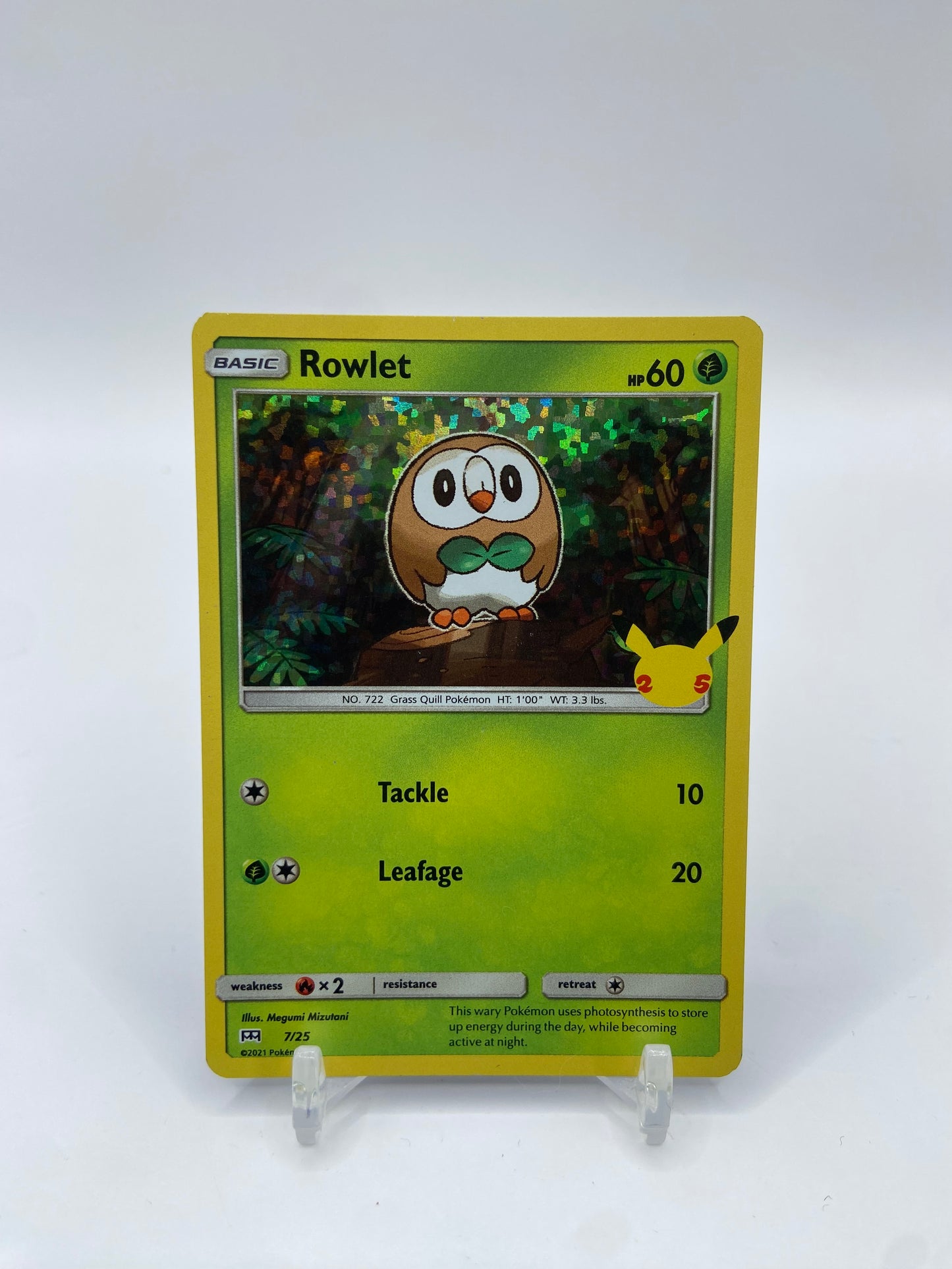 Rowlet Holo McDonalds 2021 Promo Set 07/25