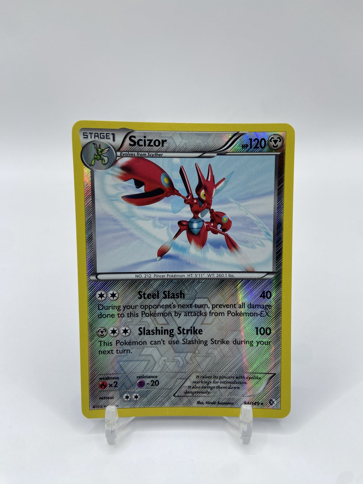 Scizor Reverse Holo Rare Boundaries Crossed 94/149