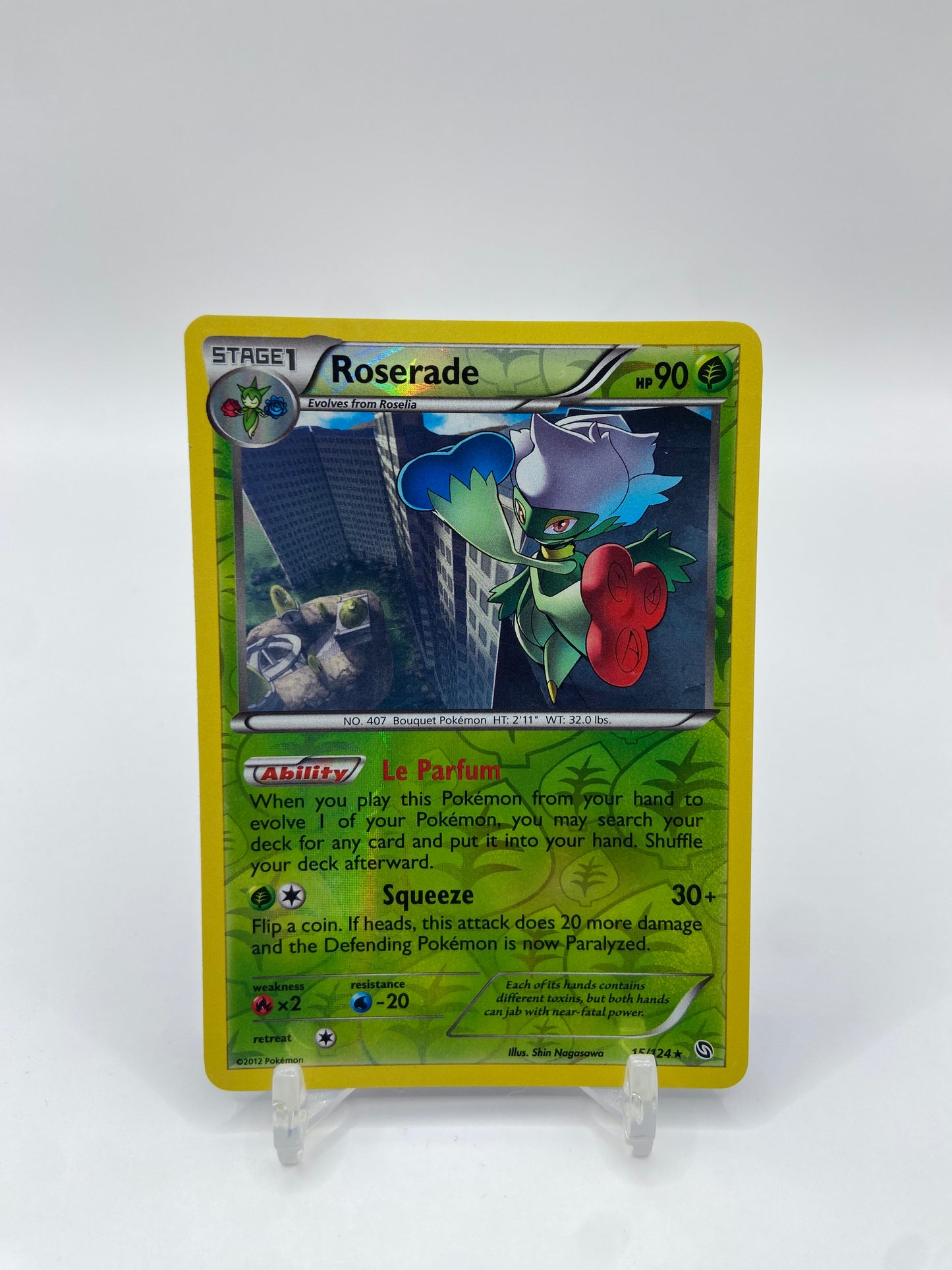 Roserade Reverse Holo Rare Dragons Exalted 15/124