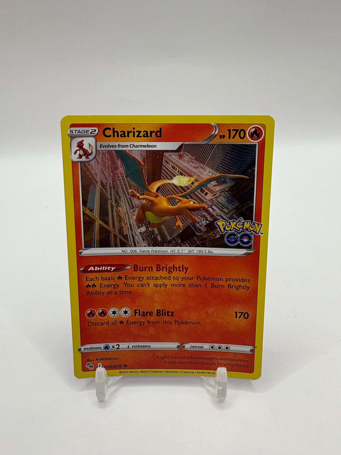 Charizard Holo Pokemon Go 010/078